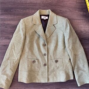 Le Suit Women's Beige Textured Blazer